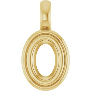 18K Yellow Gold 6x4 mm Oval Charm/Pendant Mounting – image 2