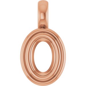 14K Rose Gold 6x4 mm Oval Charm/Pendant Mounting – image 2