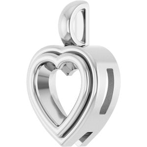 Platinum 8x8 mm Heart Charm/Pendant Mounting – image 4