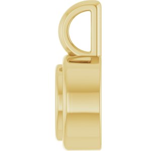 14K Yellow Gold 4.8 mm Round Charm/Pendant Mounting – image 6