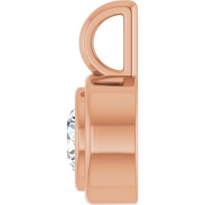 10K Rose Gold 4.8 mm Round Charm/Pendant Mounting – image 5
