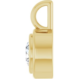 14K Yellow Gold 4.8 mm Round Charm/Pendant Mounting – image 5