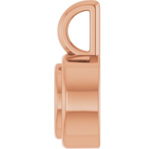 18K Rose Gold 4.8 mm Round Charm/Pendant Mounting – image 6