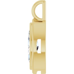 18K Yellow Gold 10x5 mm Marquise Charm/Pendant Mounting – image 5