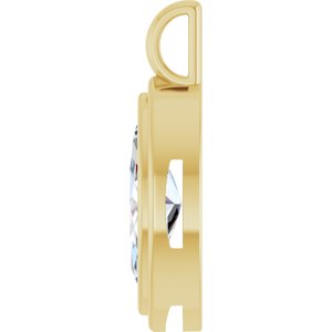 18K Yellow Gold 13x6.5 mm Marquise Charm/Pendant Mounting – image 5