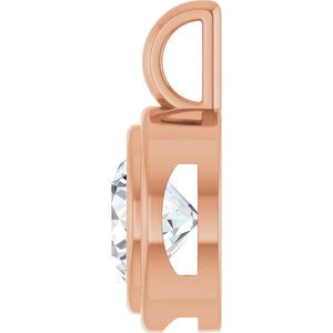10K Rose Gold 8 mm Round Charm/Pendant Mounting – image 5