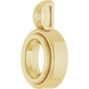 14K Yellow Gold 6x4 mm Oval Charm/Pendant Mounting – image 4