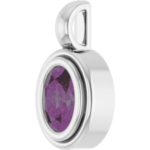 Platinum Lab-Grown Alexandrite Charm/Pendant – image 2