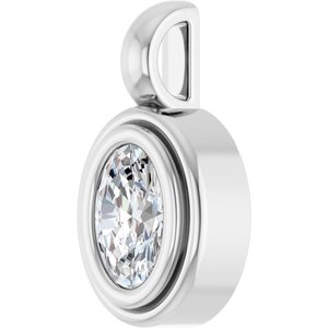 Platinum 3/8 CT Lab-Grown Diamond Charm/Pendant – image 2