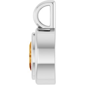 Sterling Silver Natural Citrine Charm/Pendant – image 3