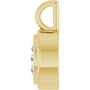 14K Yellow Gold 6x4 mm Oval Charm/Pendant Mounting – image 5
