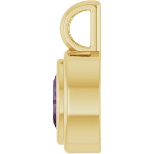 14K Yellow Gold Lab-Grown Alexandrite Charm/Pendant – image 3