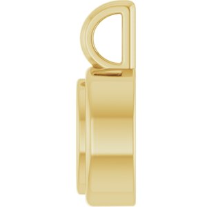 14K Yellow Gold 6x4 mm Oval Charm/Pendant Mounting – image 6