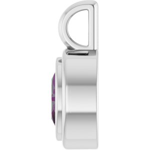 Sterling Silver Lab-Grown Alexandrite Charm/Pendant – image 3