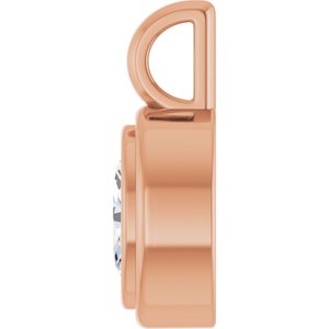14K Rose Gold 3/8 CT Lab-Grown Diamond Charm/Pendant – image 3