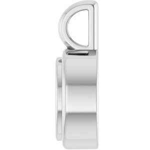 14K White Gold 6x4 mm Oval Charm/Pendant Mounting – image 6