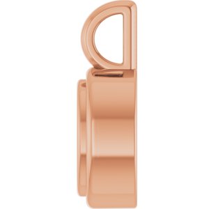 14K Rose Gold 6x4 mm Oval Charm/Pendant Mounting – image 6
