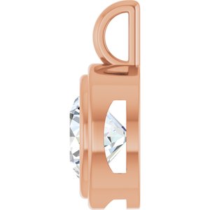 14K Rose Gold 10 mm Round Charm/Pendant Mounting – image 5