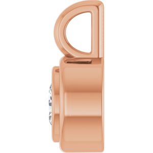 10K Rose Gold 4x3 mm Oval Charm/Pendant Mounting – image 5