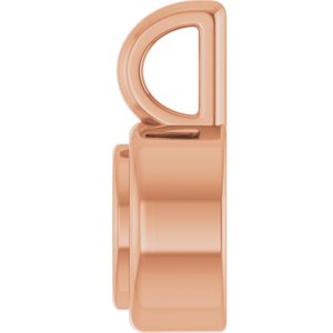10K Rose Gold 4x3 mm Oval Charm/Pendant Mounting – image 6