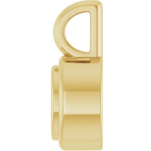 18K Yellow Gold 4x3 mm Oval Charm/Pendant Mounting – image 6