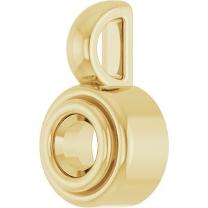 10K Yellow Gold 3 mm Round Charm/Pendant Mounting – image 4
