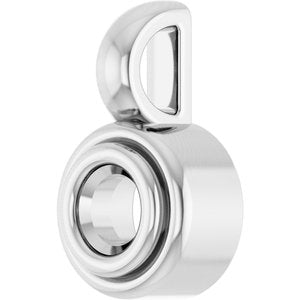 14K White Gold 3 mm Round Charm/Pendant Mounting – image 4