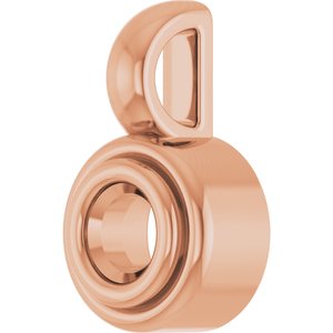 10K Rose Gold 3 mm Round Charm/Pendant Mounting – image 4