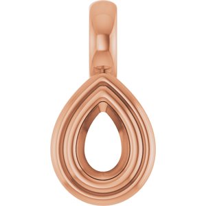 10K Rose Gold 4.5x3 mm Pear Charm/Pendant Mounting – image 2