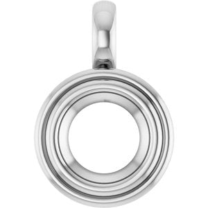 14K X1 White Gold 7.4 mm Round Charm/Pendant Mounting – image 2