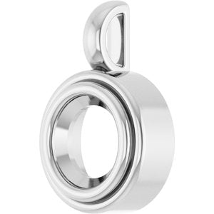 Continuum Sterling Silver 7.4 mm Round Charm/Pendant Mounting – image 4