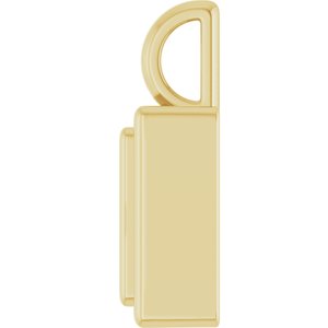 18K Yellow Gold 7x7 mm Square Charm/Pendant Mounting – image 6