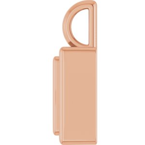 10K Rose Gold 7x7 mm Square Charm/Pendant Mounting – image 6