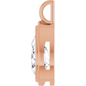 14K Rose Gold 15x10 mm Pear Charm/Pendant Mounting – image 5