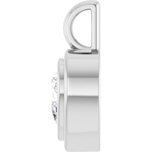 18K White Gold 6.5x6.5 mm Heart Charm/Pendant Mounting – image 5