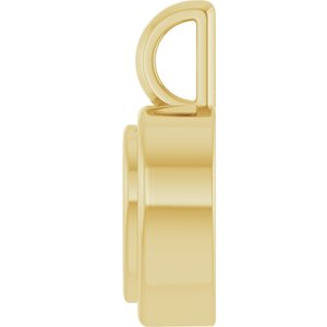 10K Yellow Gold 6.5x6.5 mm Heart Charm/Pendant Mounting – image 6