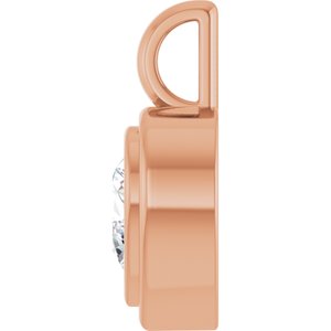 10K Rose Gold 6.5x6.5 mm Heart Charm/Pendant Mounting – image 5