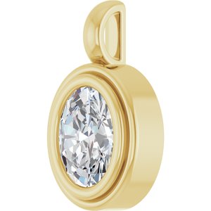 10K Yellow Gold 8.5x6.5 mm Oval Charm/Pendant Mounting – image 3