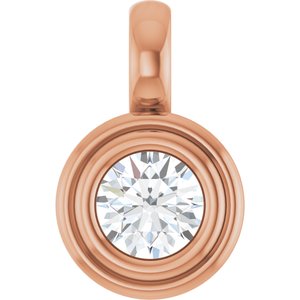 14K Rose Gold 4.4 mm Round Charm/Pendant Mounting