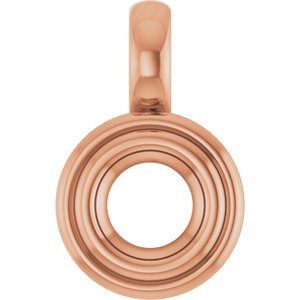 14K Rose Gold 4.4 mm Round Charm/Pendant Mounting – image 2
