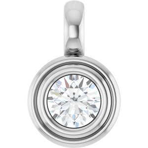 Sterling Silver 4.4 mm Round Charm/Pendant Mounting