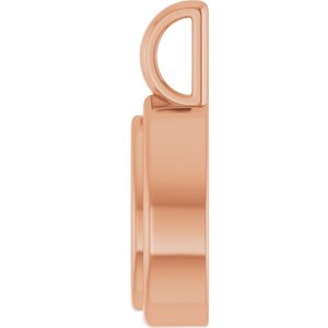 18K Rose Gold 8.5x5.5 mm Pear Charm/Pendant Mounting – image 6