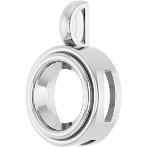 18K X1 White Gold 9.4 mm Round Charm/Pendant Mounting – image 4
