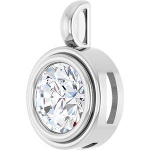 Sterling Silver 9.4 mm Round Charm/Pendant Mounting – image 3