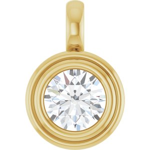 14K Yellow Gold 6.5 mm Round Charm/Pendant Mounting