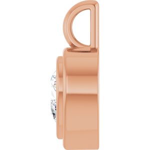 10K Rose Gold 7x7 mm Heart Charm/Pendant Mounting – image 5