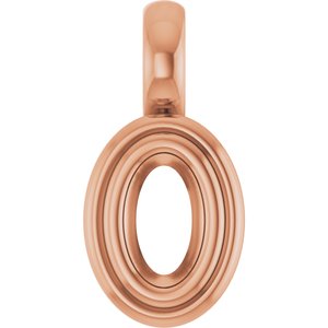 18K Rose Gold 5x3 mm Oval Charm/Pendant Mounting – image 2