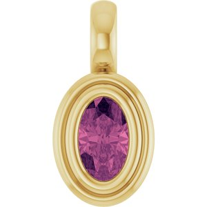 Bezel-Set Solitaire Charm/Pendant