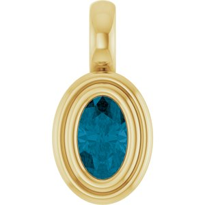 Bezel-Set Solitaire Charm/Pendant