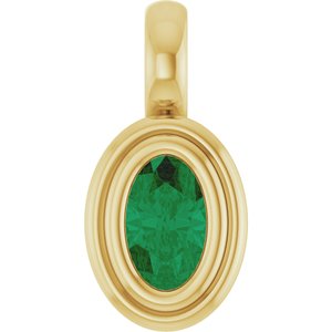 Bezel-Set Solitaire Charm/Pendant